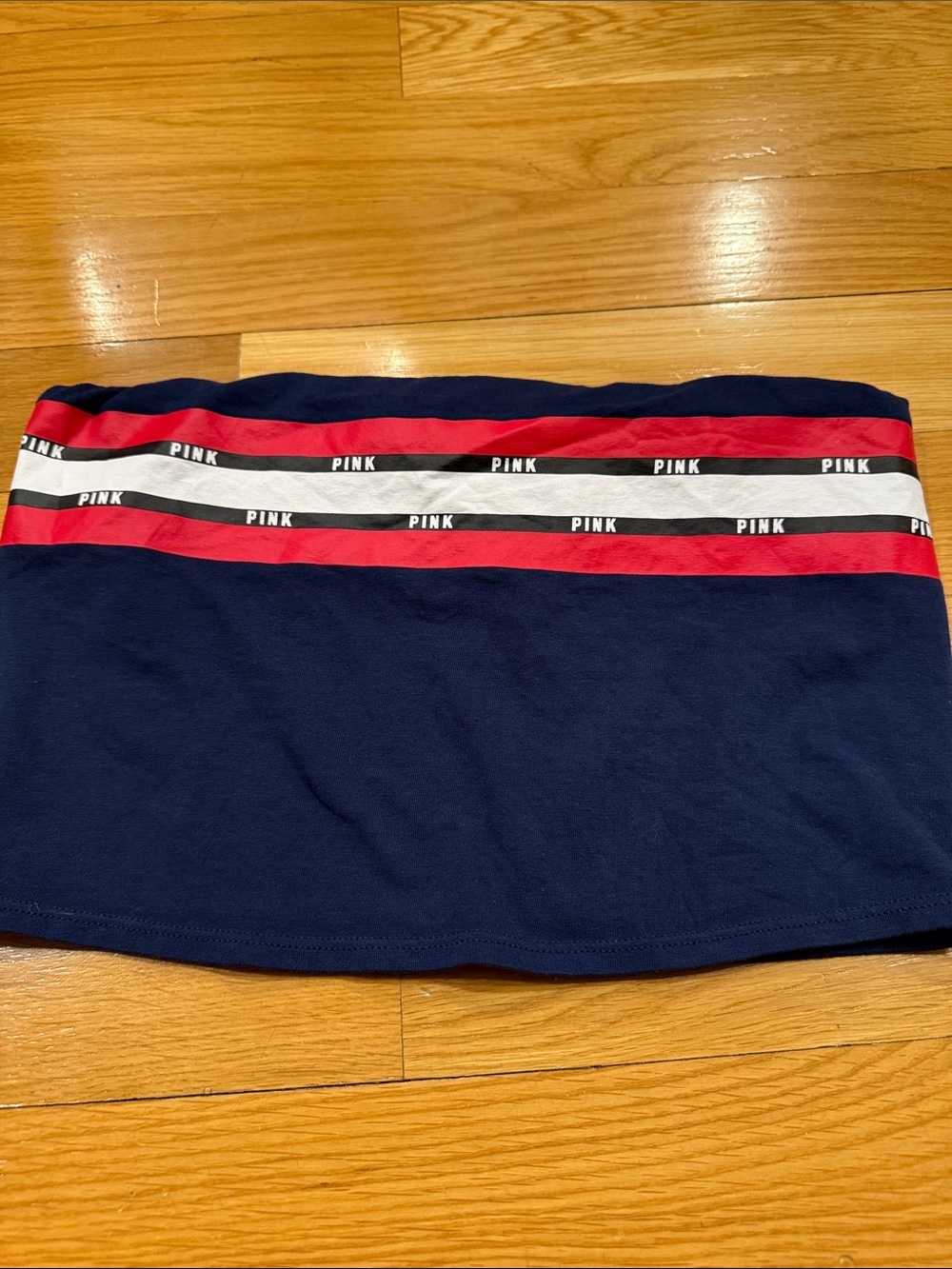 Pink Victoria’s Secret tube top crop size medium.